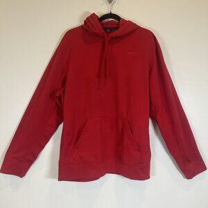 Nike Men's Therma Fit Hoodie Red Logo Long Sleeve Stretch L